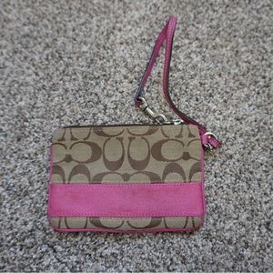 Coach Monogram Wristlet